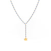 FORTUNA | Collana in Cristalli Swarovski® color Saphire | Argento 925 e oro Giallo