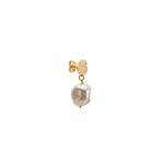 CAMELIA | Orecchini con Perle Barocche | Argento 925 e Oro Giallo |