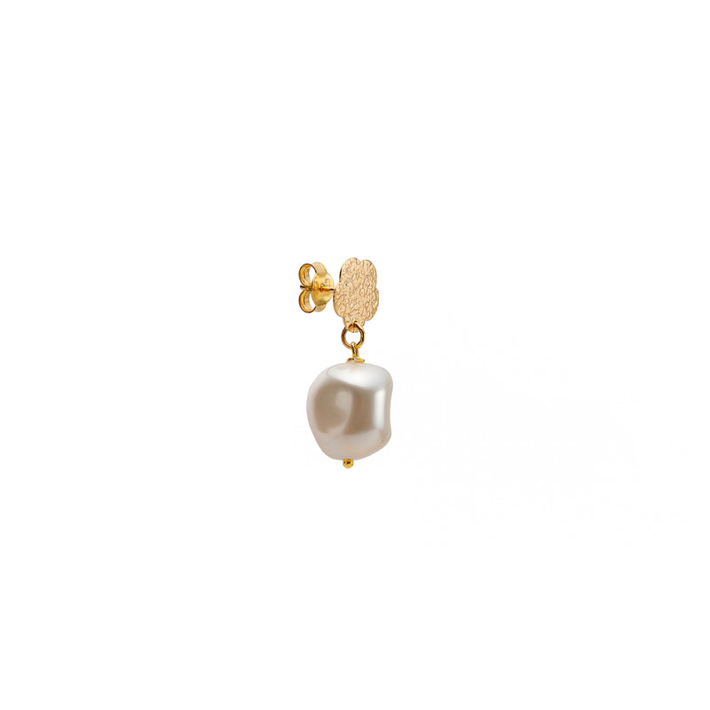 CAMELIA | Orecchini con Perle Barocche | Argento 925 e Oro Giallo |